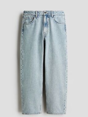 H&M Light Wash Straight-Leg Jeans